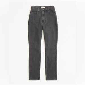 Abercrombie 90s high rise jeans, dark gray.